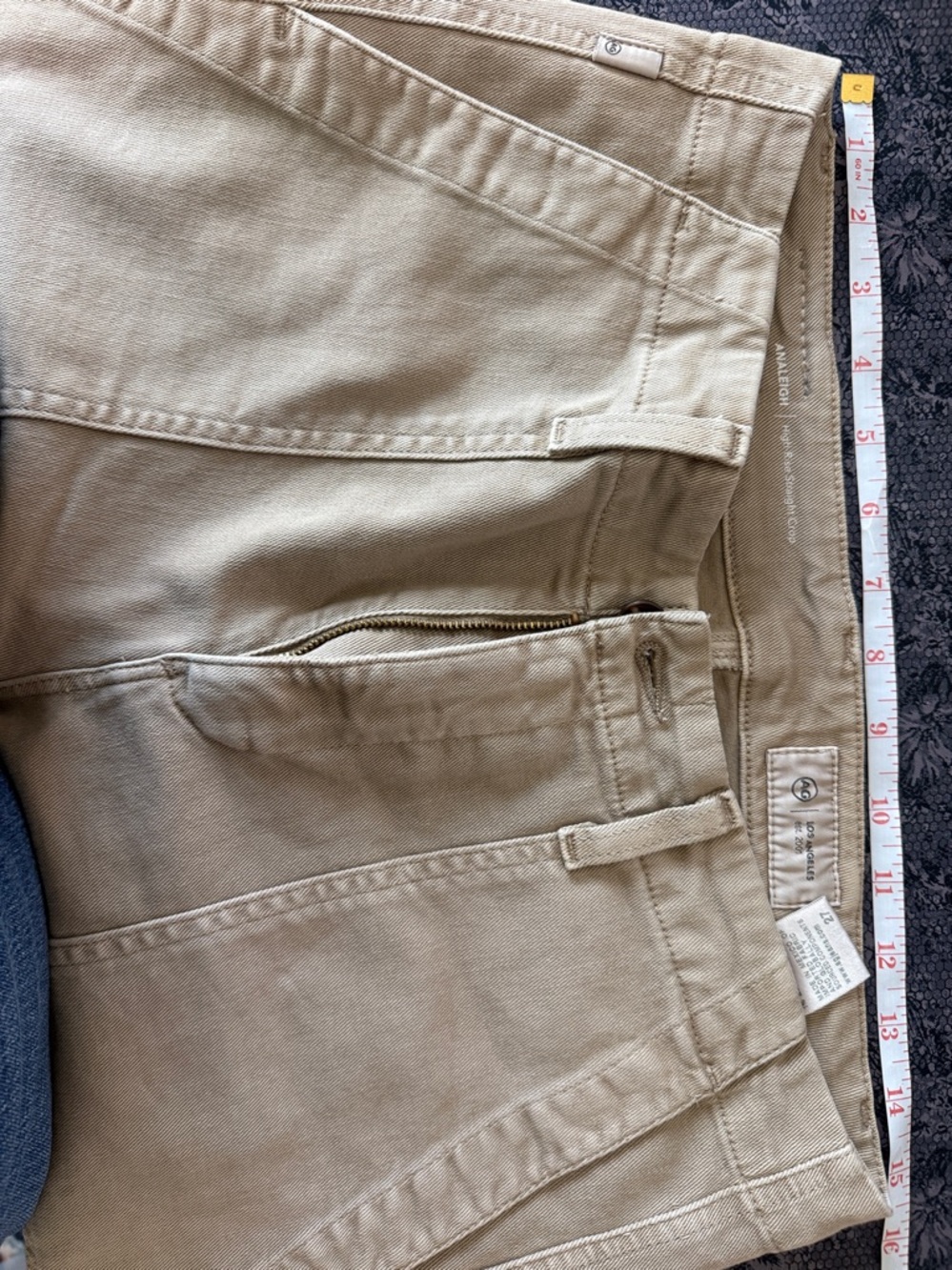 AG Analeigh Women's Straight Utility Chinos in Beige - Picture 7 of 9